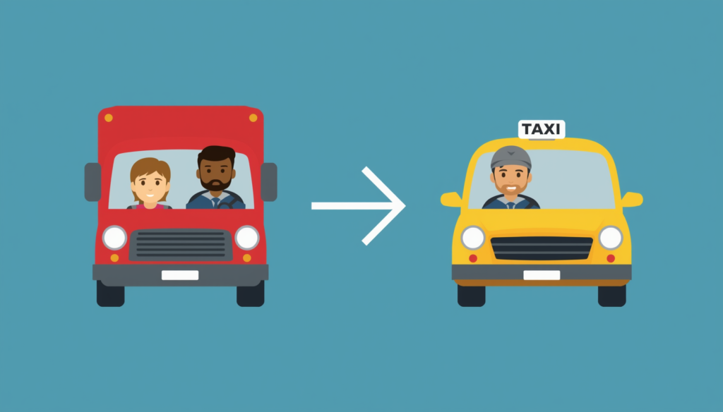 トラックドライバーからタクシードライバーに転職